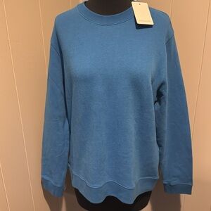 Ashworth teal crew neck long sleeve sweatshirt. 100% cotton. NWT. Medium
